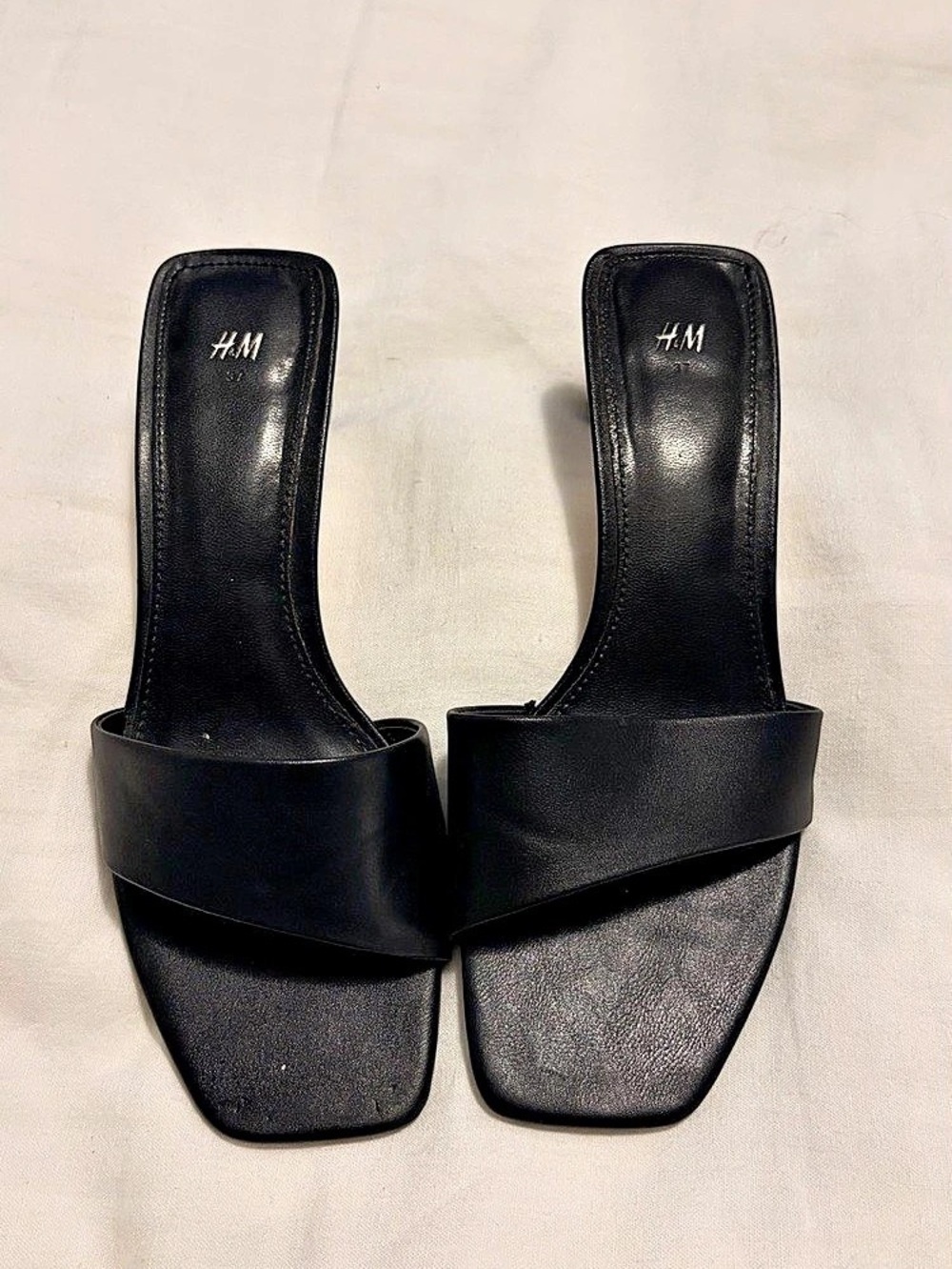H&M Black Slide Sandals Size 37